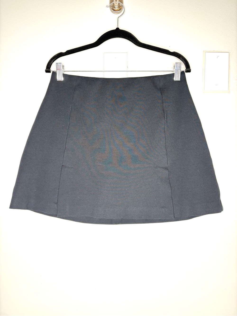 Spanx Ponte Mini Skirt Built In Shorts Thick Stretchy Shaping In Black Size M